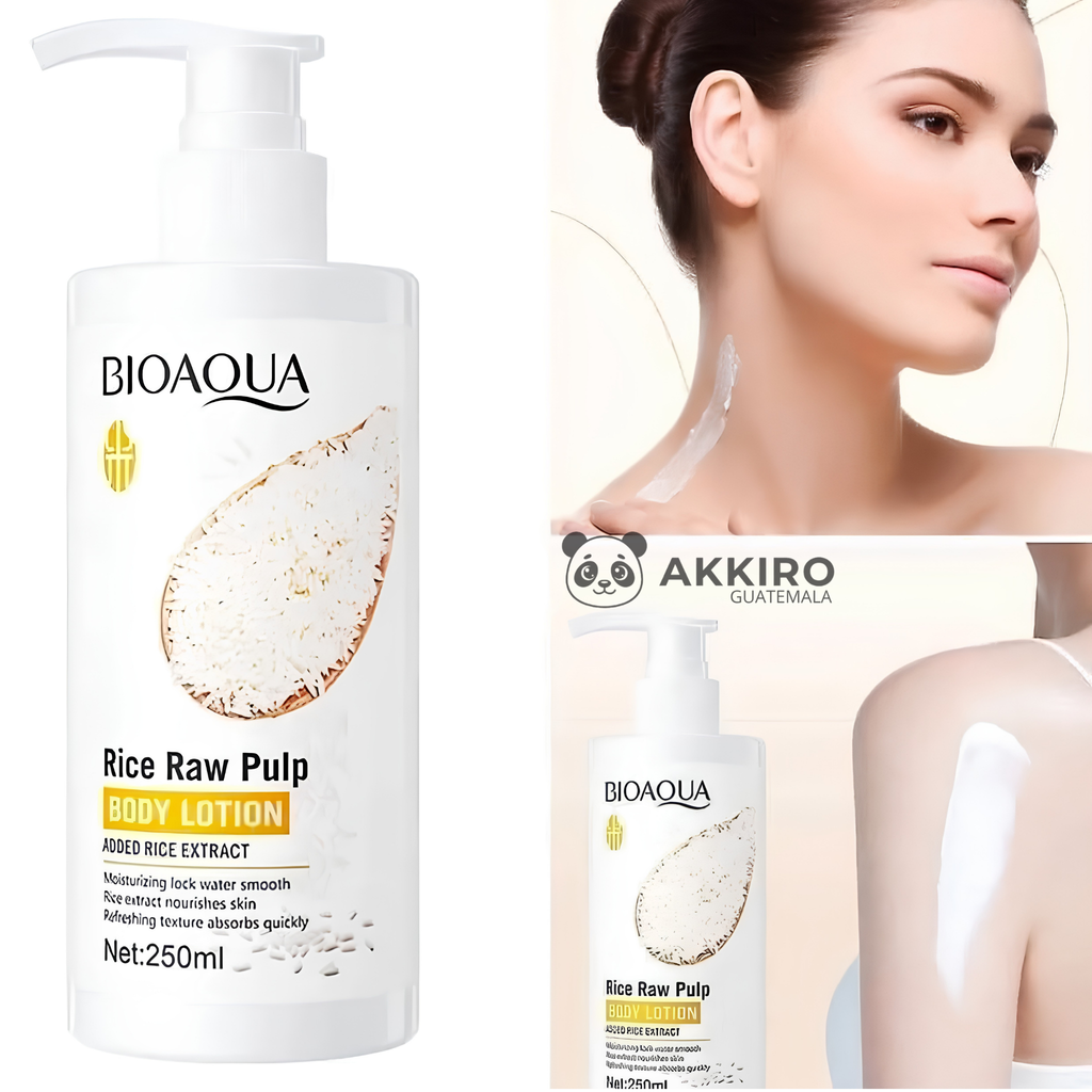 Loción Corporal BIOAQUA Extracto de Arroz Natural