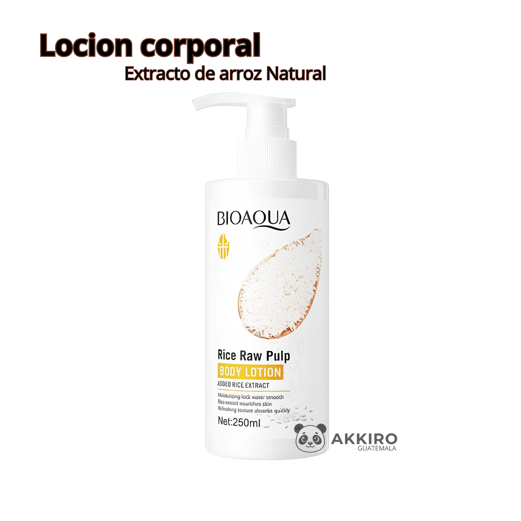 Loción Corporal BIOAQUA Extracto de Arroz Natural
