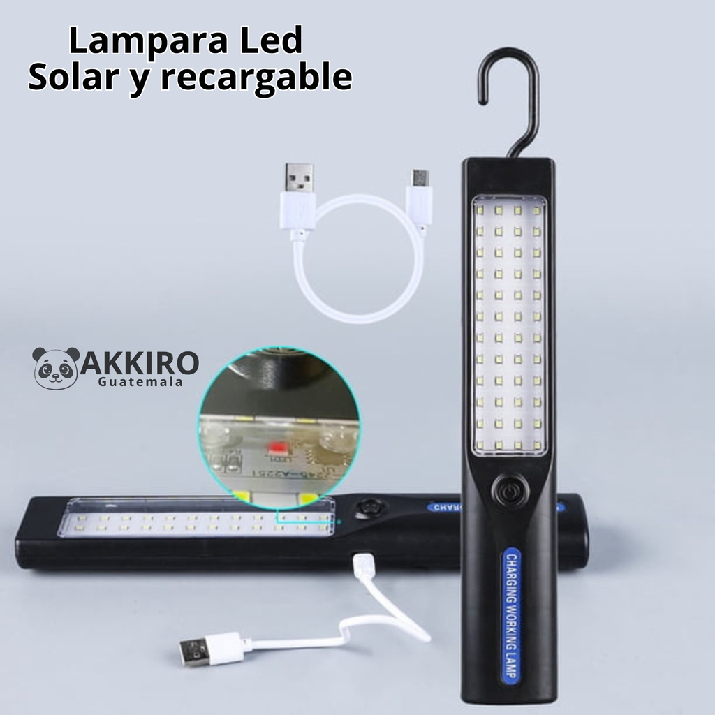 Lampara Led Solar Y Recargable