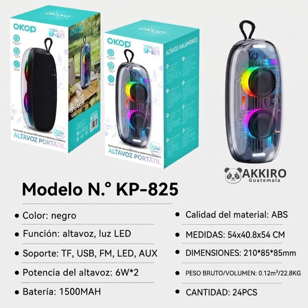 Bocina Bluetooth transparente