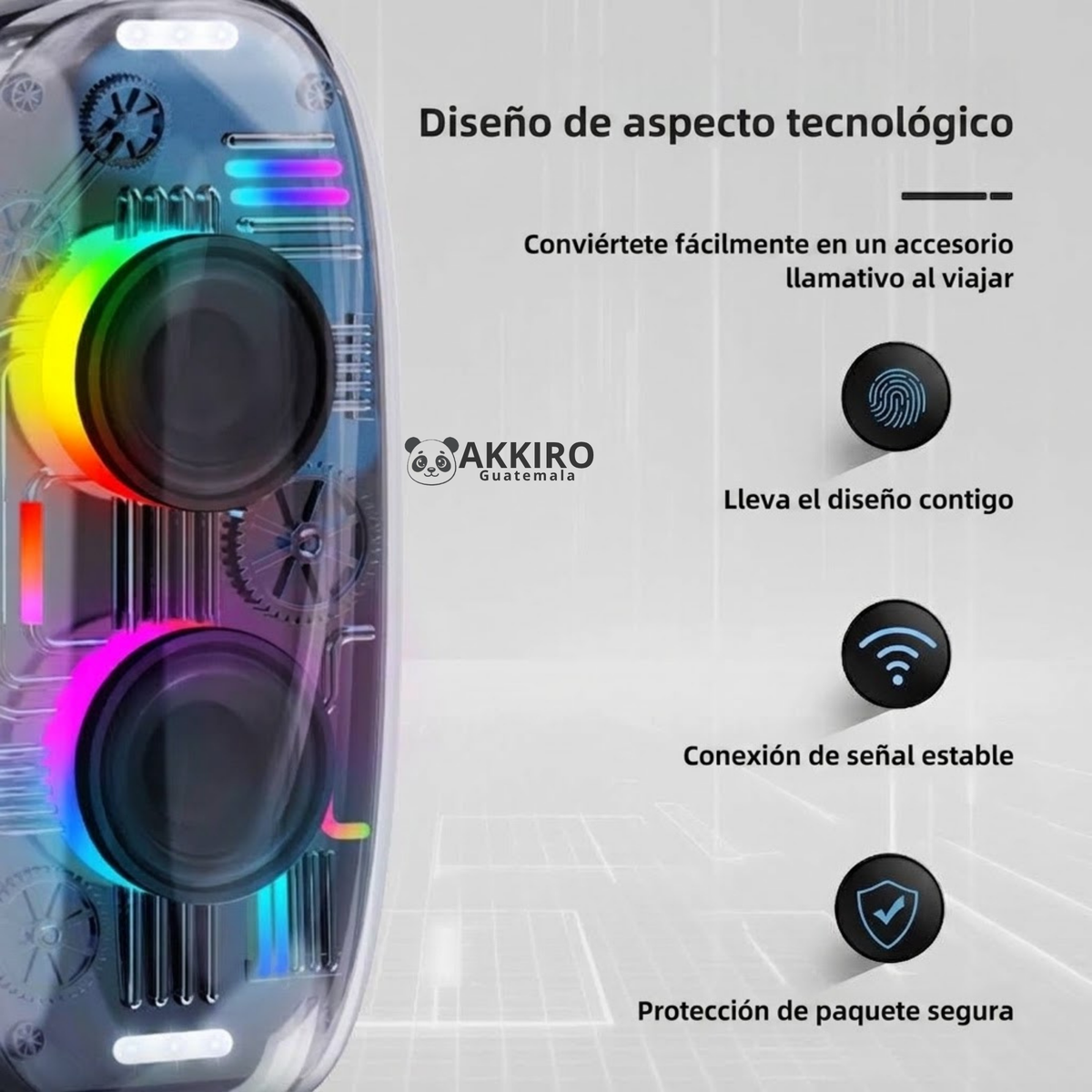 Bocina Bluetooth transparente