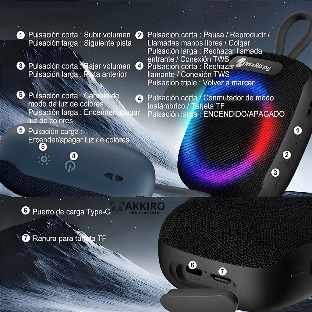 Bocina Portátil Bluetooth