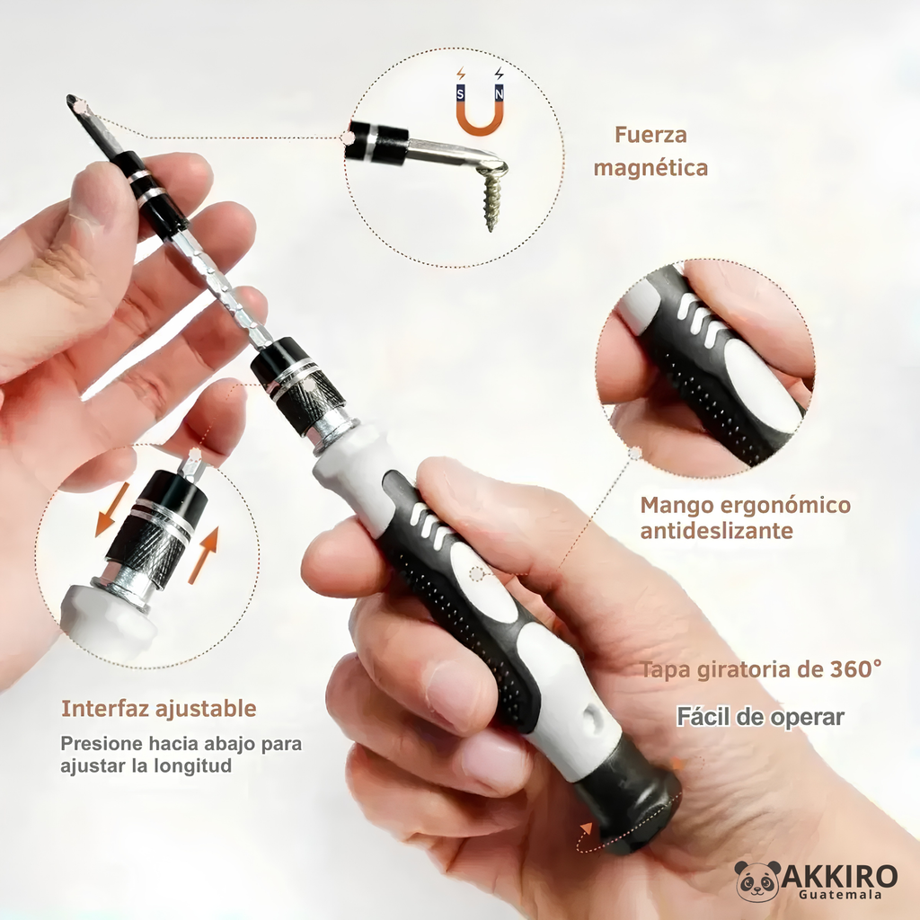 Kit de Destornilladores de Precisión Multiusos