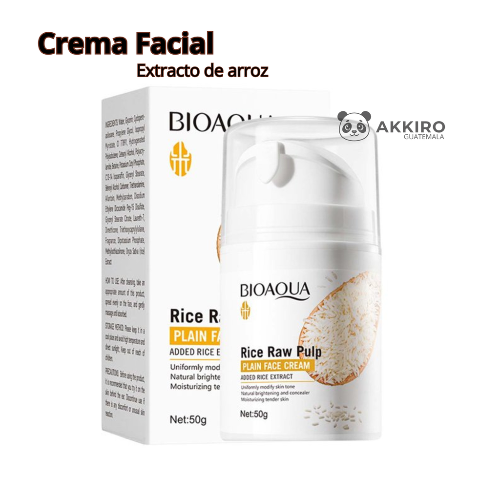 Crema Facial Aclarante de Arroz (50g) BIOAQUA